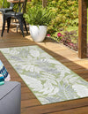 Seaside Blooms Collection Area Rug -  Serene Runner Green  lifestyle 88