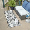 Seaside Blooms Collection Area Rug -  Serene Runner Black  lifestyle 117