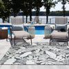 Seaside Blooms Collection Area Rug -  Serene Square Black  lifestyle 133