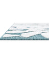 Seaside Blooms Collection Area Rug -  Serene Rectangle Light Blue  lifestyle 25