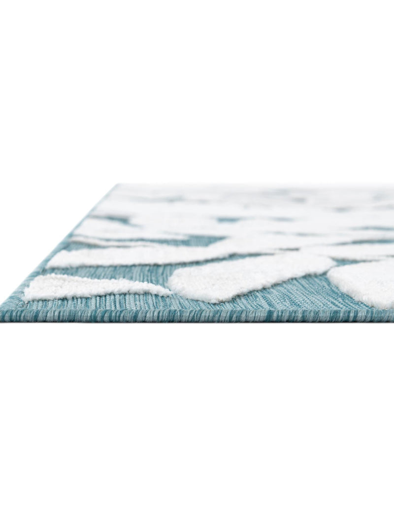 Seaside Blooms Collection Area Rug -  Serene Rectangle Light Blue  lifestyle 25