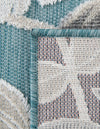 Seaside Blooms Collection Area Rug -  Serene Rectangle Light Blue  lifestyle 35