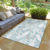 Seaside Blooms Collection Area Rug -  Serene Rectangle Light Blue  lifestyle 65