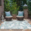 Seaside Blooms Collection Area Rug -  Serene Square Light Blue  lifestyle 136