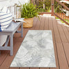 Seaside Blooms Collection Area Rug -  Serene Runner Gray  lifestyle 138