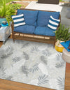 Seaside Blooms Collection Area Rug -  Serene Square Gray  lifestyle 83