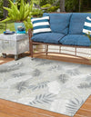 Seaside Blooms Collection Area Rug -  Serene Square Gray  lifestyle 98