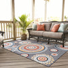 Seaside Blooms Collection Area Rug -  Eden Rectangle Black  lifestyle 54