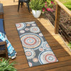 Seaside Blooms Collection Area Rug -  Eden Runner Black  lifestyle 88