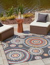 Seaside Blooms Collection Area Rug -  Eden Square Black  lifestyle 69