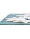 Seaside Blooms Collection Area Rug -  Eden Rectangle Light Blue  lifestyle 19