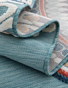 Seaside Blooms Collection Area Rug -  Eden Rectangle Light Blue  lifestyle 43