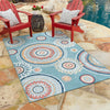 Seaside Blooms Collection Area Rug -  Eden Rectangle Light Blue  lifestyle 51