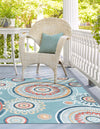 Seaside Blooms Collection Area Rug -  Eden Square Light Blue  lifestyle 71