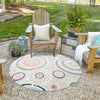 Seaside Blooms Collection Area Rug -  Eden Round Gray  lifestyle 91