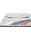 Seaside Blooms Collection Area Rug -  Eden Rectangle Gray  lifestyle 20