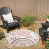 Seaside Blooms Collection Area Rug -  Eden Round Pink  lifestyle 94