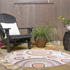 Seaside Blooms Collection Area Rug -  Eden Round Pink  lifestyle 104