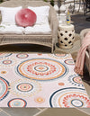 Seaside Blooms Collection Area Rug -  Eden Square Pink  lifestyle 77