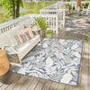 Seaside Blooms Collection Area Rug -  Serene Rectangle Navy Blue  lifestyle 64