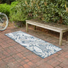 Seaside Blooms Collection Area Rug -  Serene Runner Navy Blue  lifestyle 141