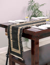 Osian Looms Collection Area Rug - Durham Table Runner Black  lifestyle 88