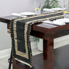 Osian Looms Collection Area Rug - Durham Table Runner Black  lifestyle 128