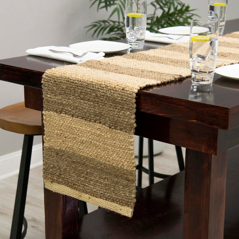 Woven Seaside Jute Collection Area Rug - Nantucket Table Runner Natural Ivory  lifestyle 115