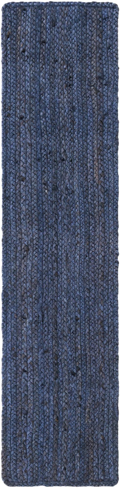 Woven Seaside Jute Collection Area Rug - Savannah (Navy Blue) Table Runner Navy Blue  lifestyle 27