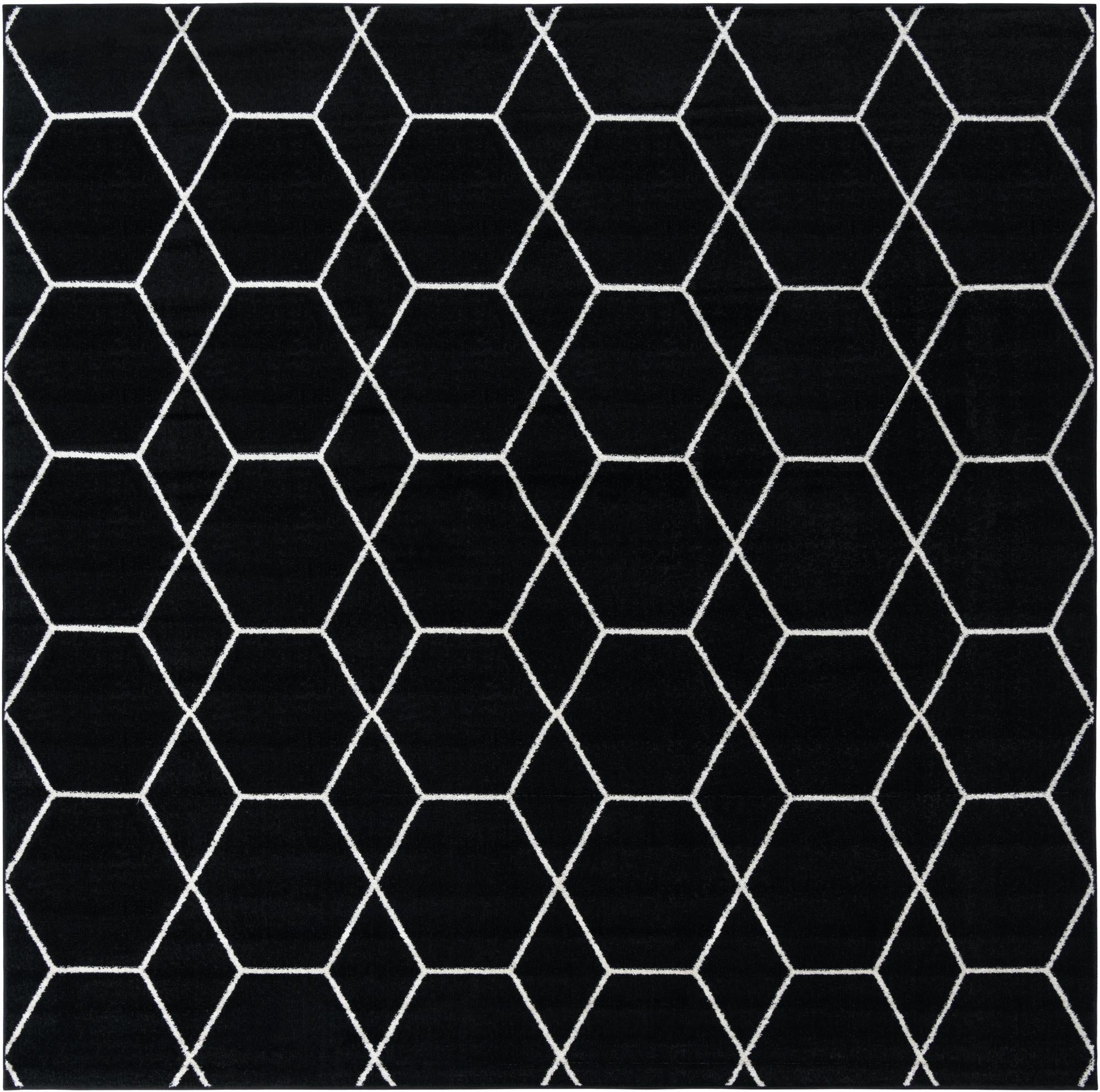 Trellis Mosaic Collection Area Rug - Arborville (Black)