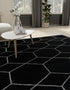 Trellis Mosaic Collection Area Rug - Arborville (Black)