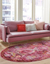 Caribbean Breeze Collection Area Rug -  Lucia Oval Pink  lifestyle 49