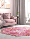 Caribbean Breeze Collection Area Rug -  Lucia Octagon Pink  lifestyle 50