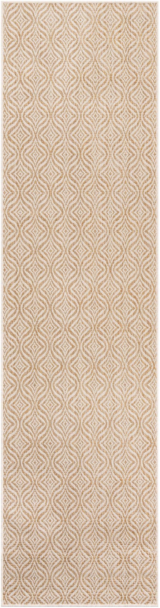 Garden Lattice Oasis Collection Area Rug -  Terrace Runner Taupe Main