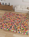 Wool Sphere Alley Collection Area Rug - Sphereville (Multi) Square Multi  lifestyle 28