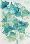 Garden Terrace Escape Collection Area Rug -  Flora Rectangle Blue Green Main