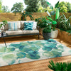 Garden Terrace Escape Collection Area Rug -  Flora Rectangle Blue Green  lifestyle 16