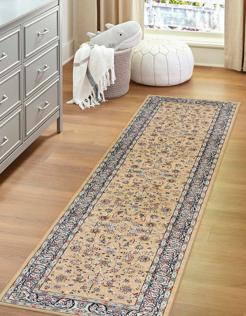 Persian Elegance Collection Area Rug -  Ardabil Runner Beige  lifestyle 43