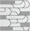 Urban Terrace Collection Area Rug -  Greenwich Square White and Black Main