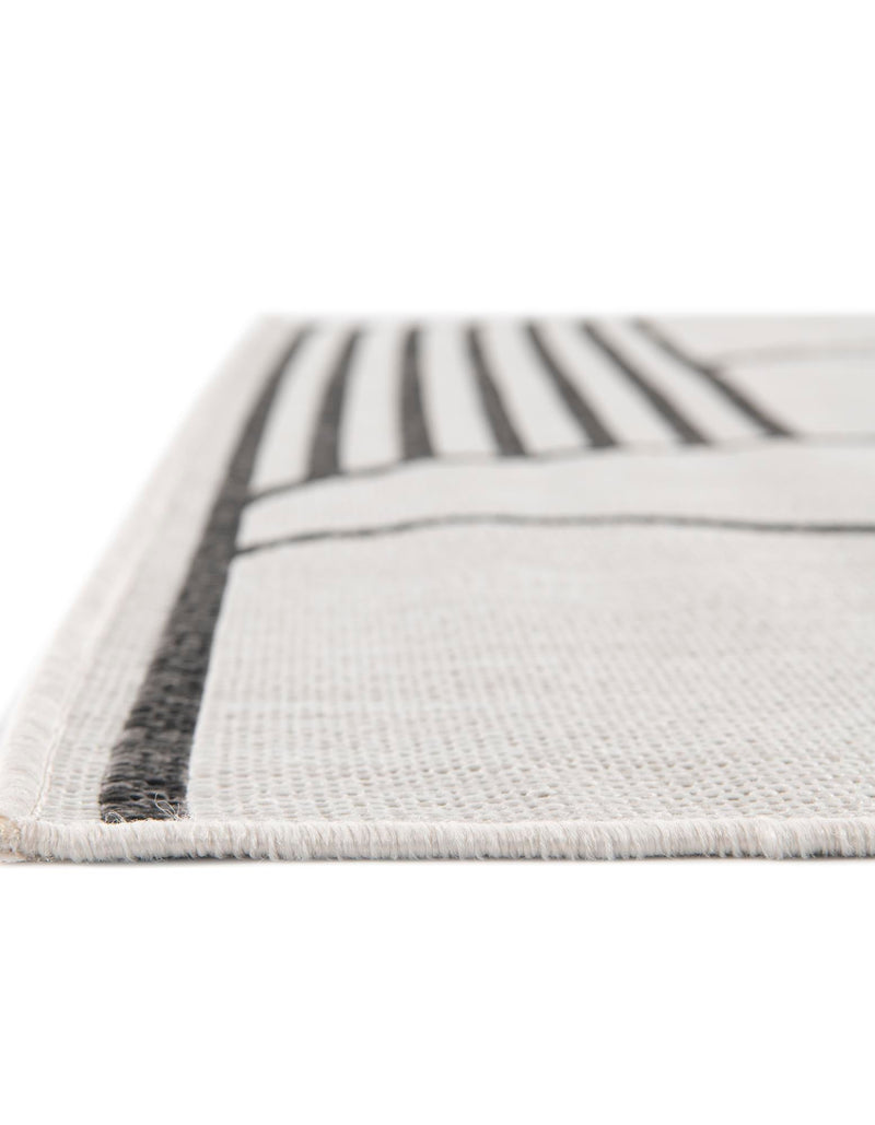 Urban Terrace Collection Area Rug -  Greenwich Rectangle White and Black  lifestyle 9