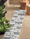 Urban Terrace Collection Area Rug -  Greenwich Runner White and Black  lifestyle 0