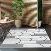 Urban Terrace Collection Area Rug -  Greenwich Square White and Black  lifestyle 13