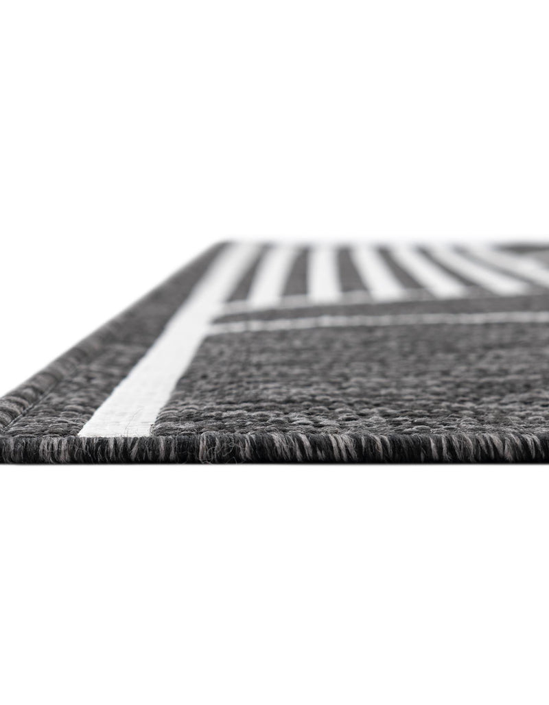 Urban Terrace Collection Area Rug -  Greenwich Rectangle Black and White  lifestyle 5