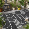 Urban Terrace Collection Area Rug -  Greenwich Rectangle Black and White  lifestyle 14