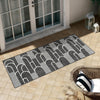 Urban Terrace Collection Area Rug -  Greenwich Runner Black and White  lifestyle 64