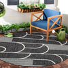 Urban Terrace Collection Area Rug -  Greenwich Round Black and White  lifestyle 14