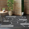 Urban Terrace Collection Area Rug -  Greenwich Square Black and White  lifestyle 59