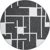 Urban Terrace Collection Area Rug -  Parkside Round Black and White  lifestyle 9