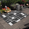 Urban Terrace Collection Area Rug -  Parkside Rectangle Black and White  lifestyle 13