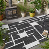 Urban Terrace Collection Area Rug -  Parkside Rectangle Black and White  lifestyle 14